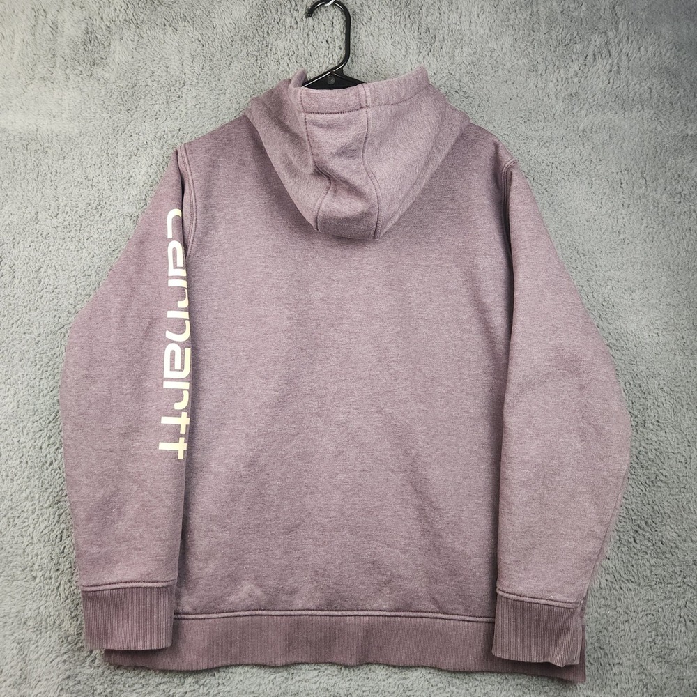 Carhartt Clarksburg Logo Hoodie Sweatshirt Women 2XL Relaxed Fit Purple Gorpcore - Picture 2 of 9